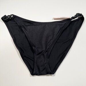 Victoria Secret XXL 2XL Chain Link Cheeky Bikini Bottom High Leg Black